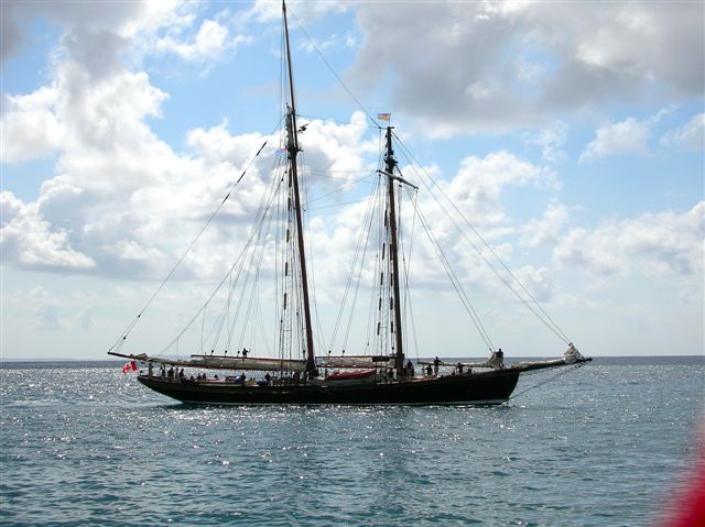 ship in Levuka harbour